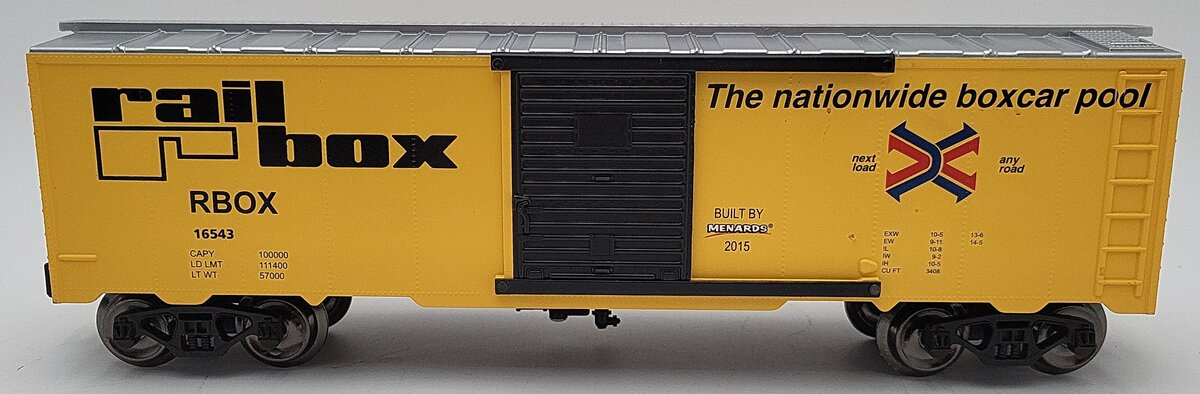 Menards 279-2654 O Rail Box Boxcar #16543 LN/Box