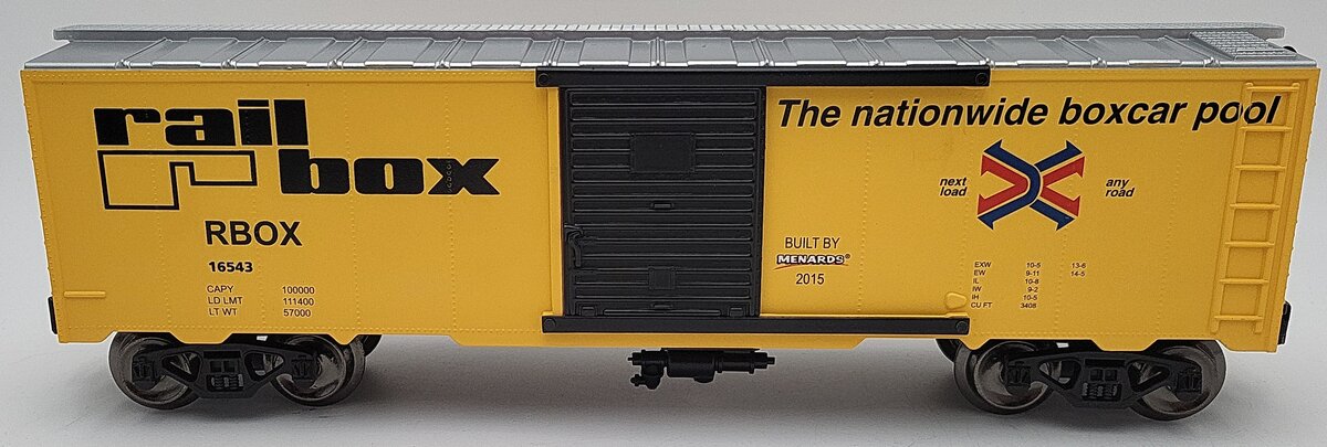 Menards 279-2654 O Rail Box Boxcar #16543 LN/Box