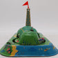 Red China Vintage Tin Communications Windup Train Toy VG/Box