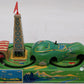 Red China Vintage Tin Communications Windup Train Toy VG/Box