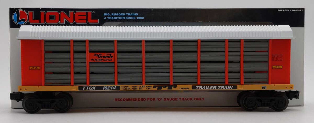 Lionel 6-16214 O Gauge Denver & Rio Grande Two Tier Auto Carrier LN/Box