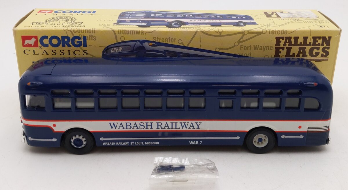 Corgi 54006 1:50 Fallen Flags: Wabash Railway GM Transportation Bus # 4507 EX/Box