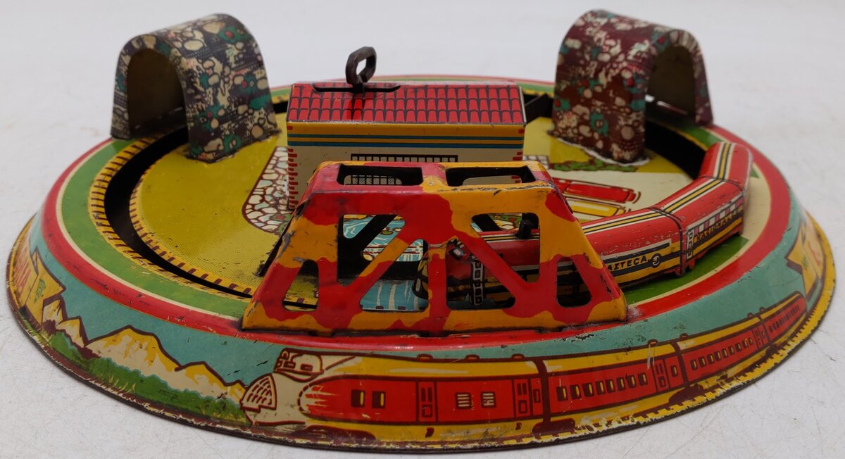 Ideal 4273 Vintage Tin Windup El Tren De La Alegria Train Toy VG/Box