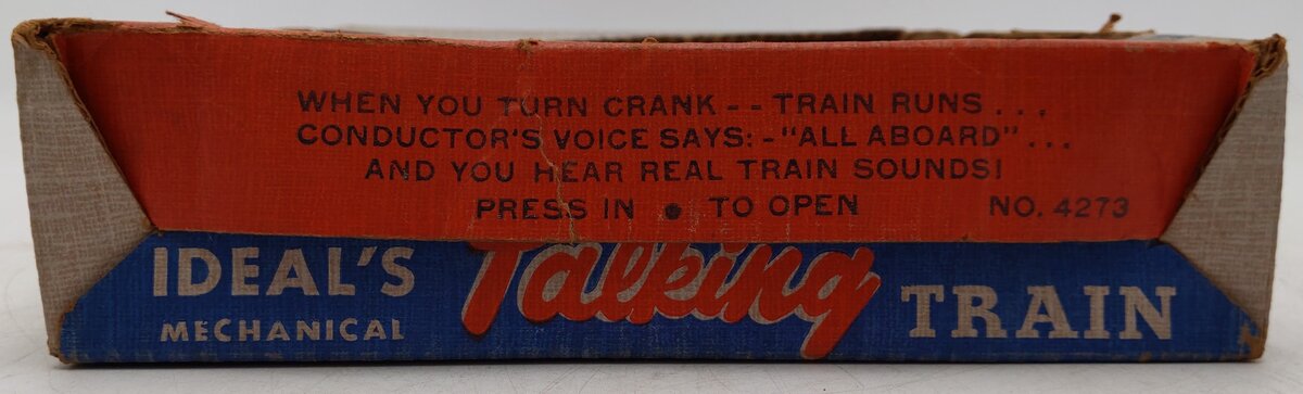 Ideal 4273 Vintage Tin Windup El Tren De La Alegria Train Toy VG/Box