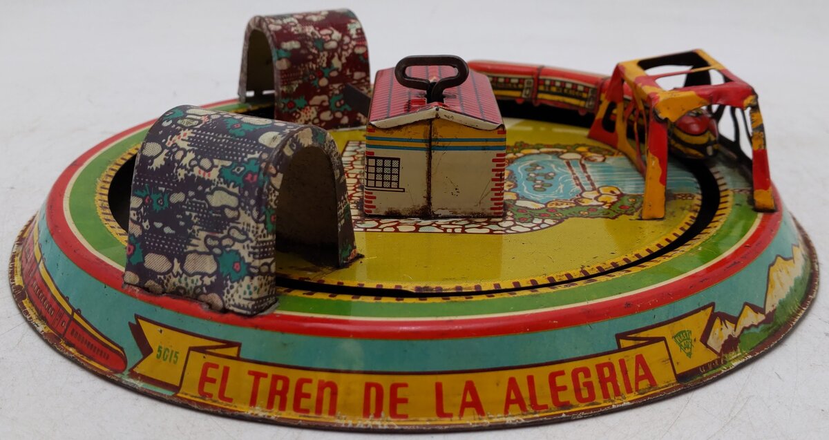 Ideal 4273 Vintage Tin Windup El Tren De La Alegria Train Toy VG/Box