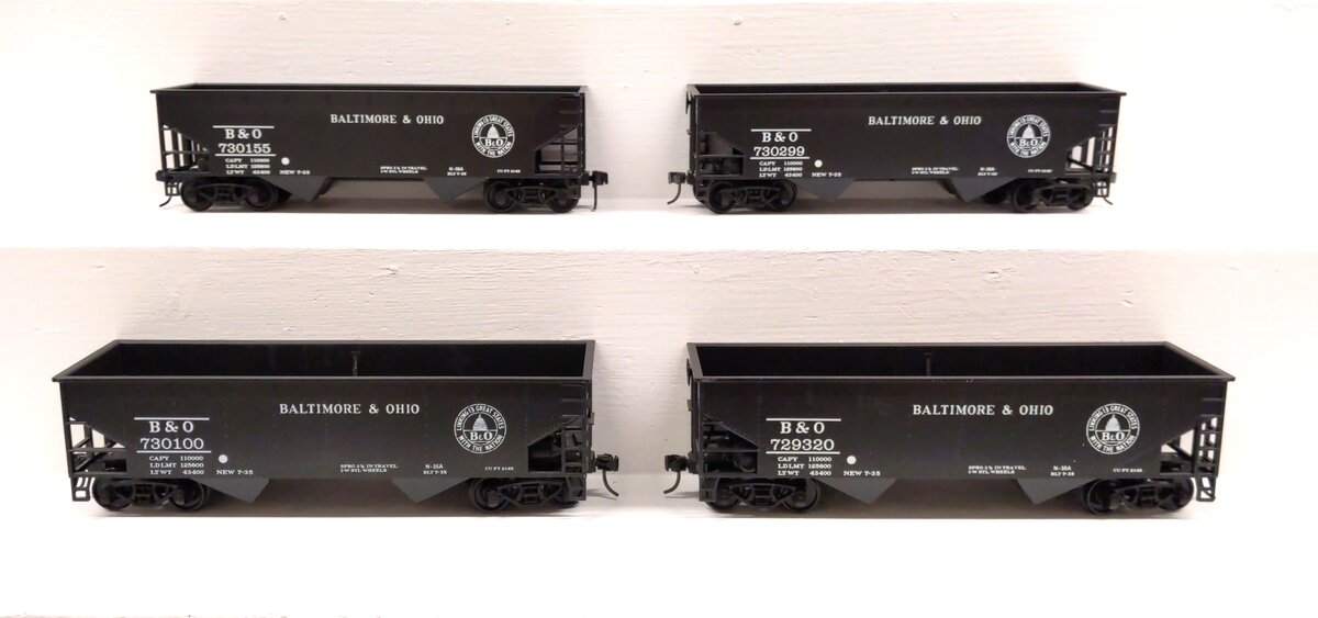 Weaver O Scale 2-Rail Assorted B&O Hopper Cars [4] LN