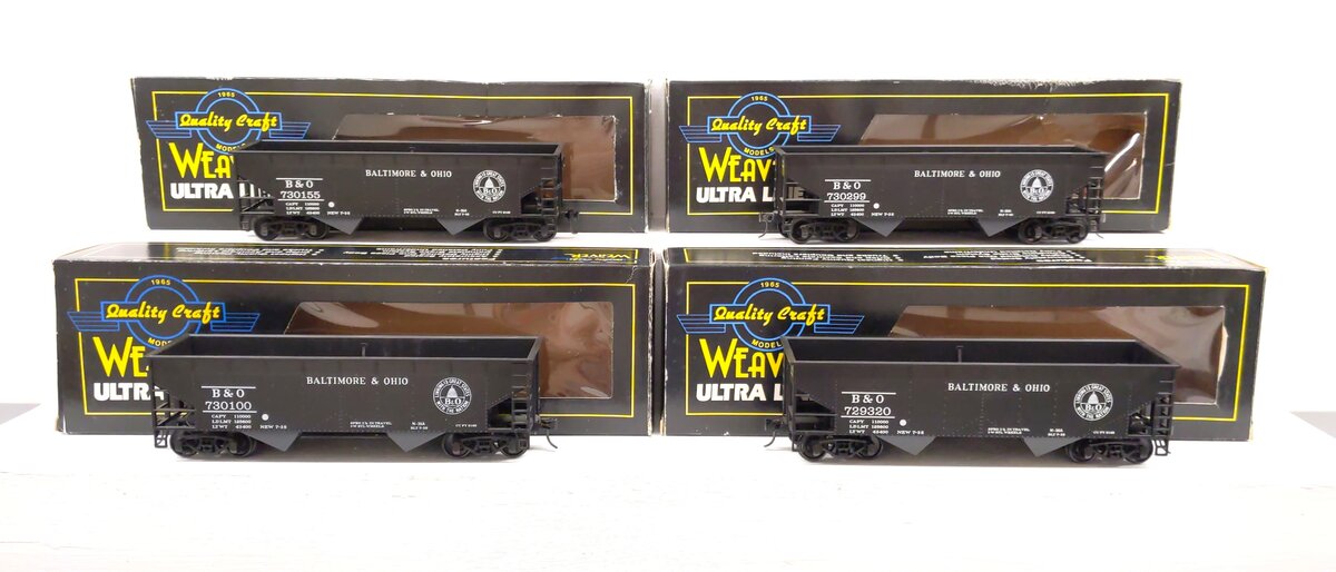 Weaver O Scale 2-Rail Assorted B&O Hopper Cars [4] LN