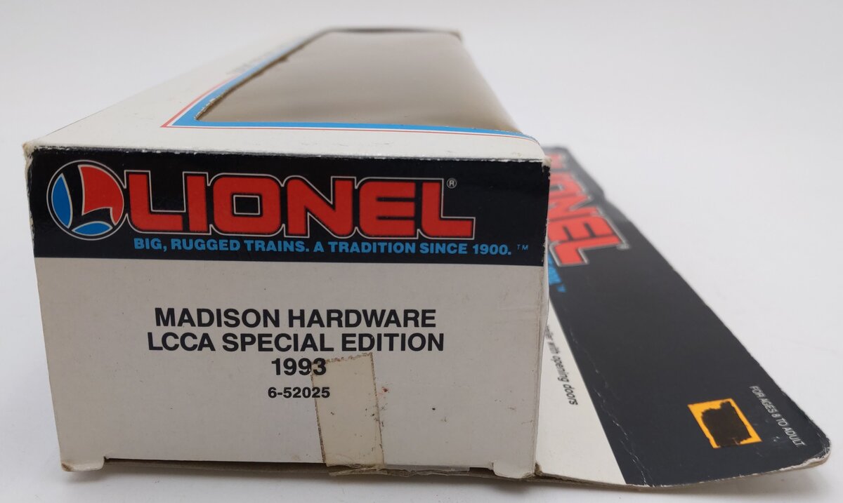 Lionel 6-52025 O Madison Hardware LCCA 1993 Special Edition Tractor & Trailer NIB