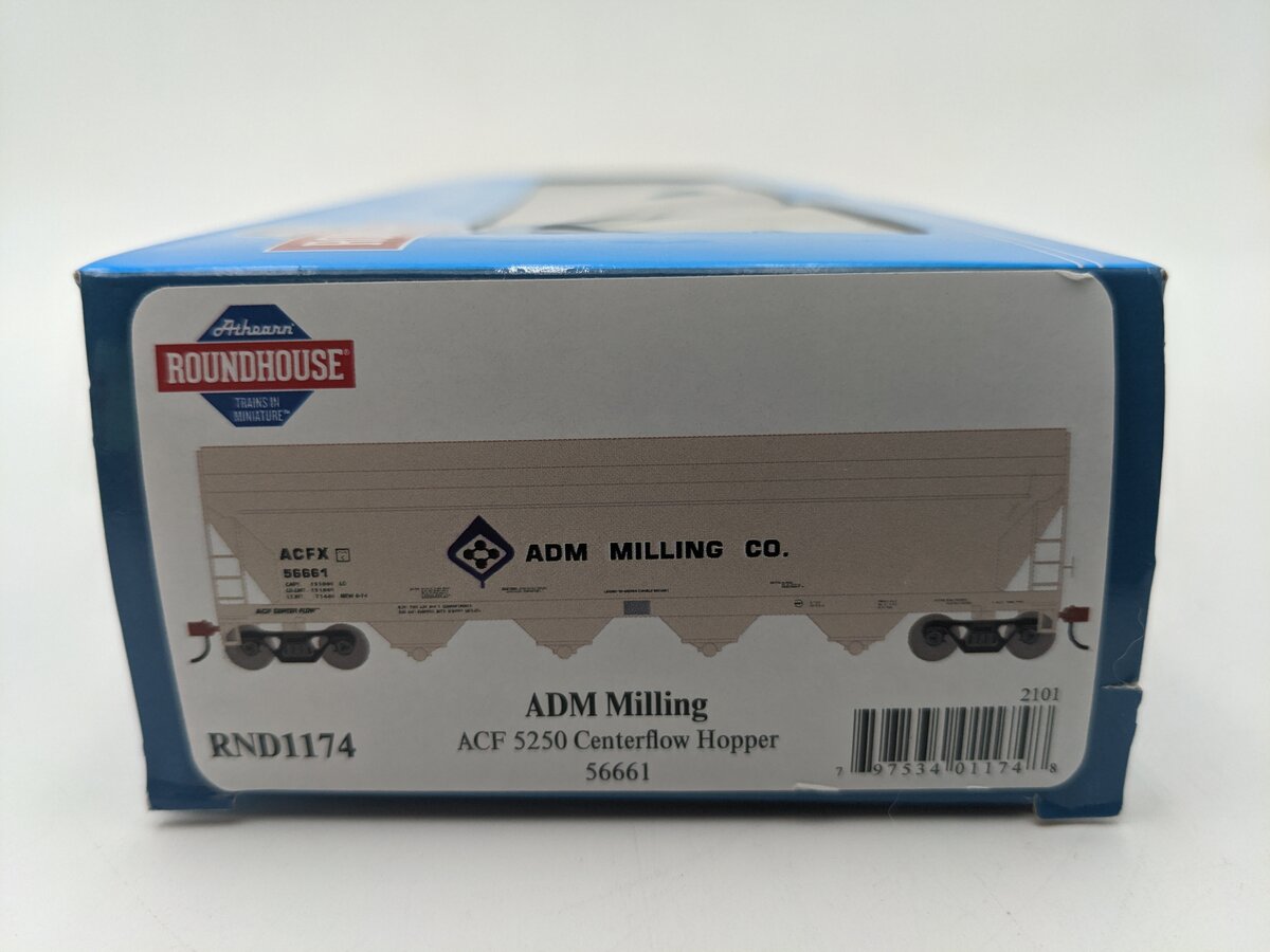Roundhouse RND1174 HO Scale ADM Transportation ACF 5250 Centerflow Hopper #56661 LN/Box
