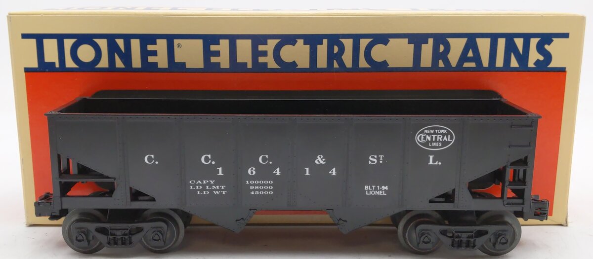 Lionel 6-16414 O Gauge Cleveland Cincinnati Chicago & St. Louis 2-Bay Hopper Car EX/Box