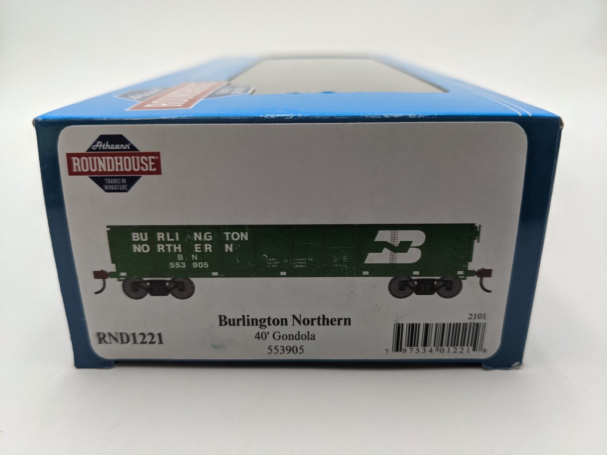 Roundhouse 1221 HO Scale Burlington Northern 40' Gondola #553905