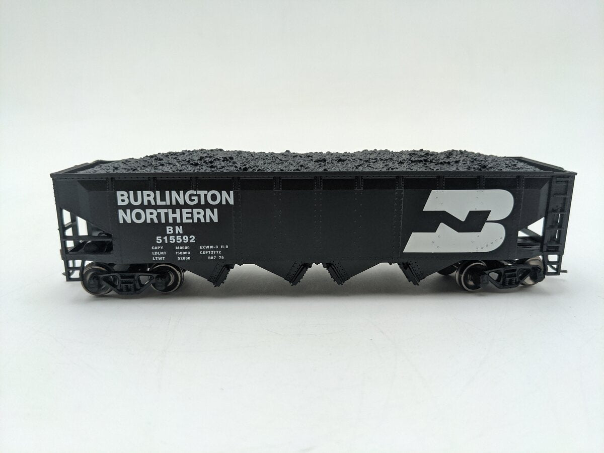 Athearn 88004 HO Burlington Northern 40' 4-Bay Offset Hopper w/Coal Load #515592 LN/Box