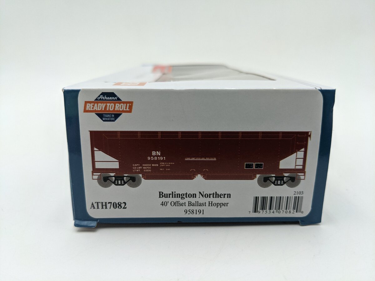 Athearn 7082 HO BN RTR 40' Offset Ballast Hopper with Load #958191 NIB