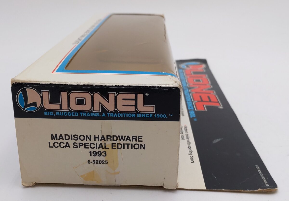 Lionel 6-52025 O Madison Hardware LCCA 1993 Special Edition Tractor & Trailer LN/Box