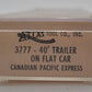 Atlas 3777 N Scale CP Rail Flat Car w/ 40' Trailer #504639 EX/Box