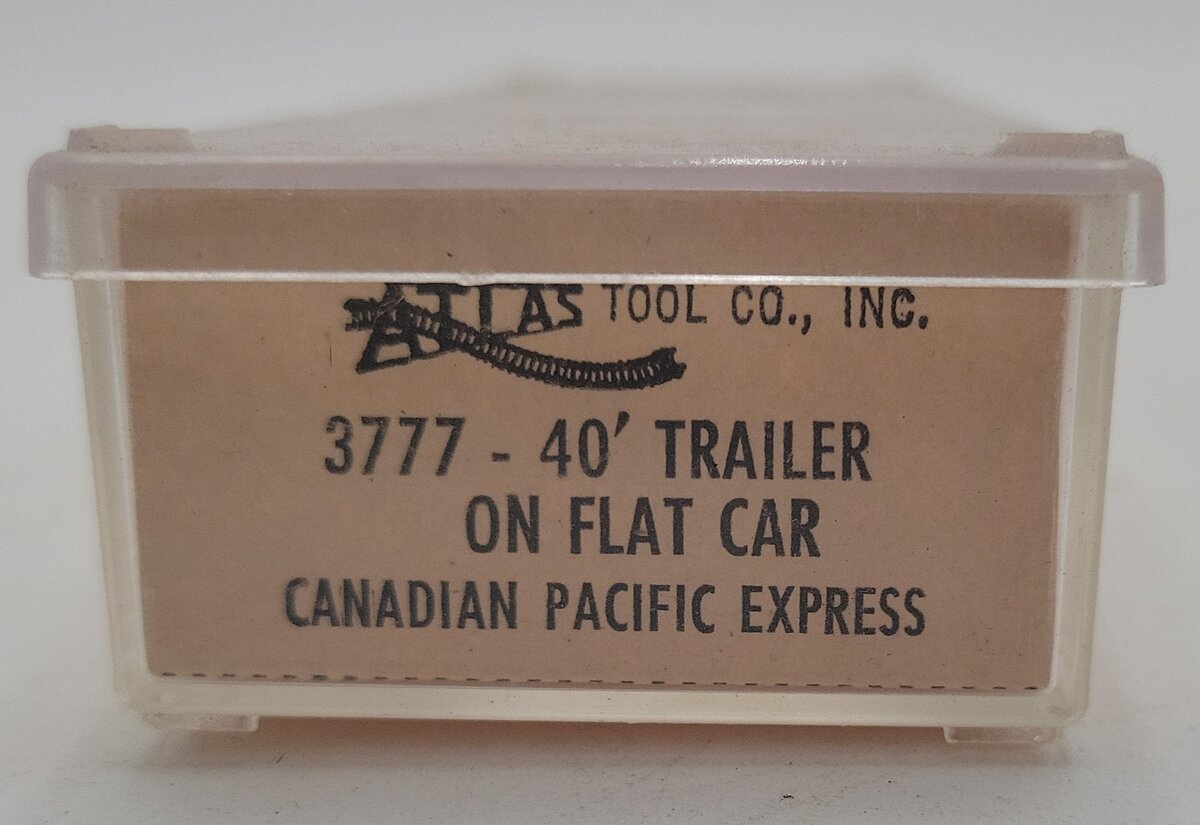 Atlas 3777 N Scale CP Rail Flat Car w/ 40' Trailer #504639 EX/Box