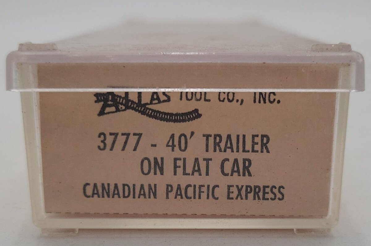 Atlas 3777 N Scale CP Rail Flat Car w/ 40' Trailer #504639 EX/Box