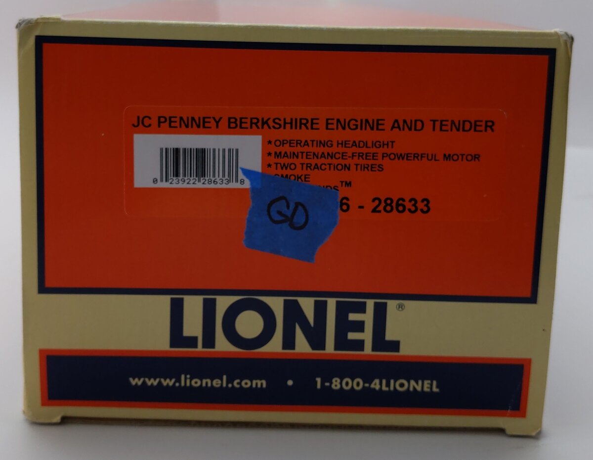 Lionel 6-28633 O JC Penny B&O Berkshire Locomotive & Tender LN/Box