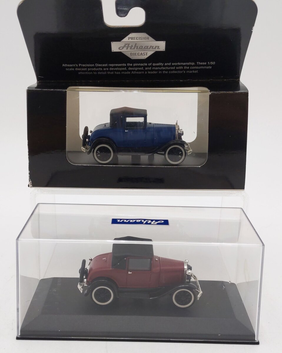 Athearn 1:50 Scale Diecast Ford Model A Sport Coupes 90736, 90732 [2] LN/Box