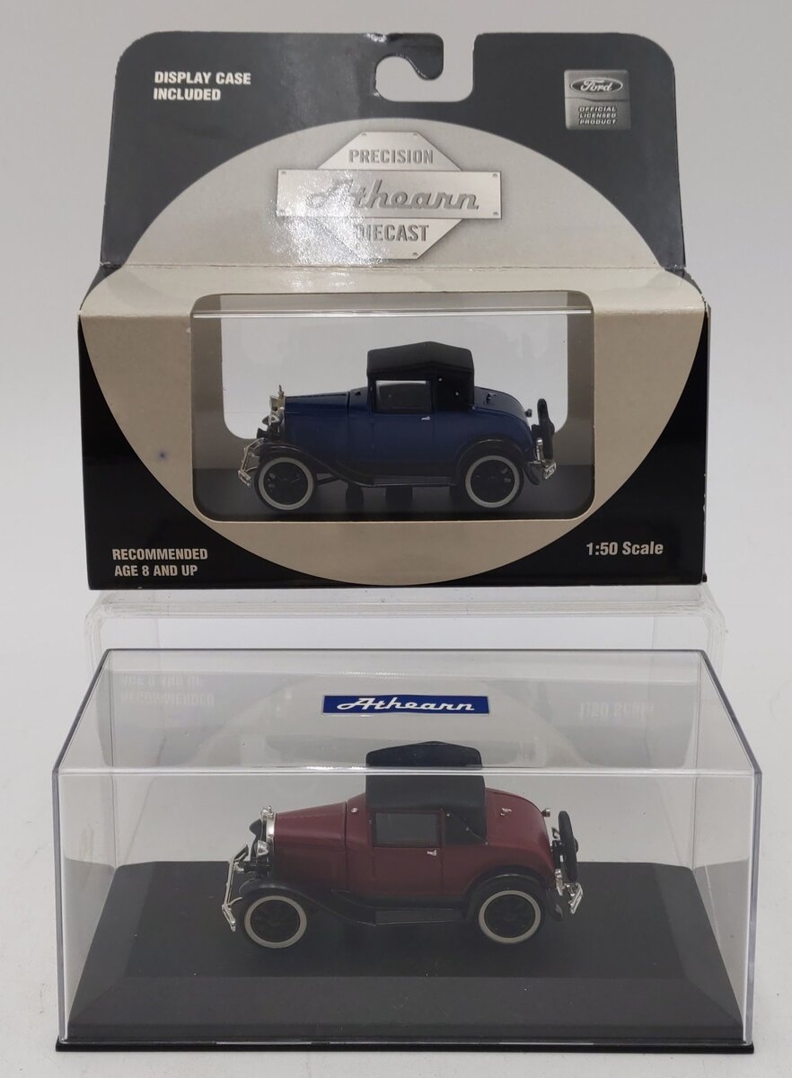 Athearn 1:50 Scale Diecast Ford Model A Sport Coupes 90736, 90732 [2] LN/Box