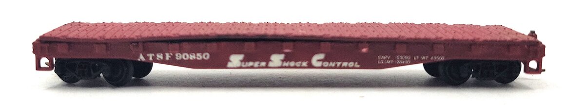 Bachmann 17302 HO Atchison, Topeka and Santa Fe 52'' Flat Car #90850 EX