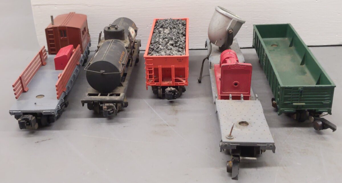 American Flyer S Gauge Freight Cars #945, 912,631,7210,101 [5] VG