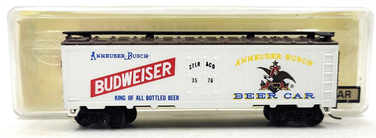 Model Power 3725 N Budweiser Beer Reefer Car #3576 LN/Box