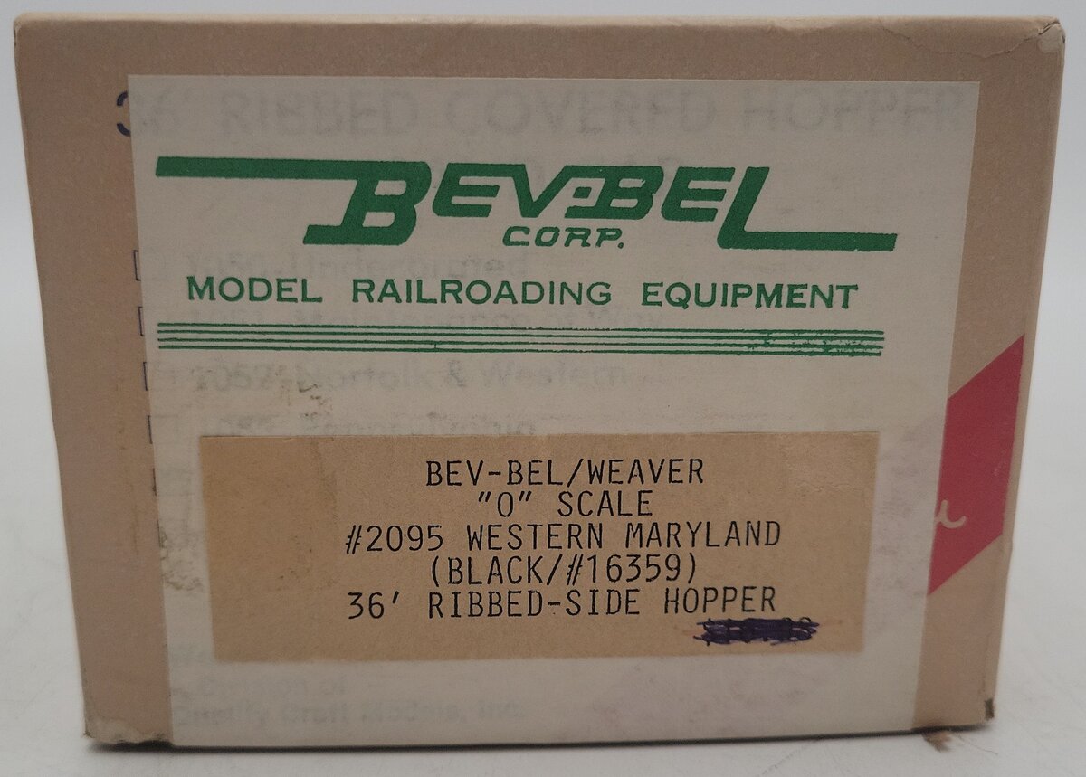 Weaver 2095 O Scale Western Maryland 2-Rail Hopper Car #16359 (2 Rail) EX/Box