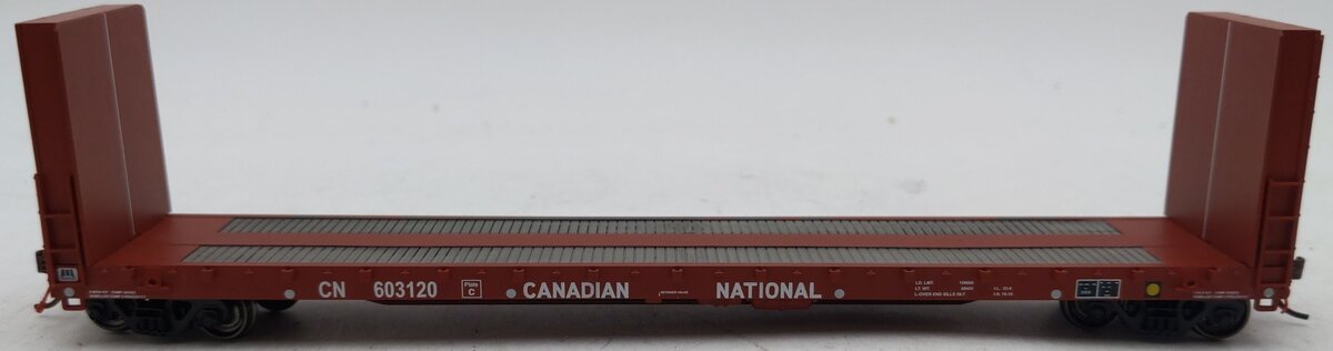 True Line Trains 302005 HO Scale Canadian National Flatcar w/ Bulkheads #603120 EX/Box