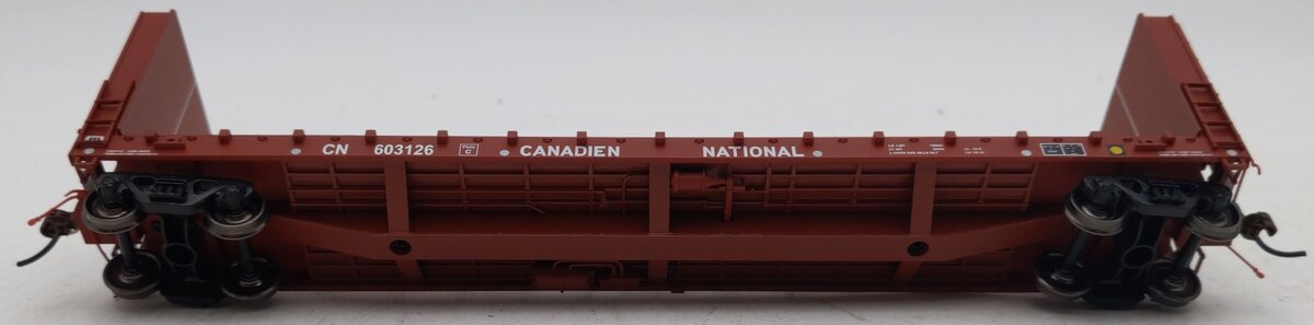 True Line Trains 302006 HO Scale Canadian National Flatcar w/ Bulkheads #603126 LN/Box