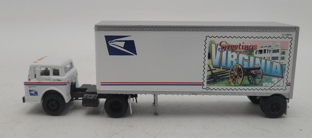 Athearn HO Scale USPS Truck and Trailer - Virginia LN