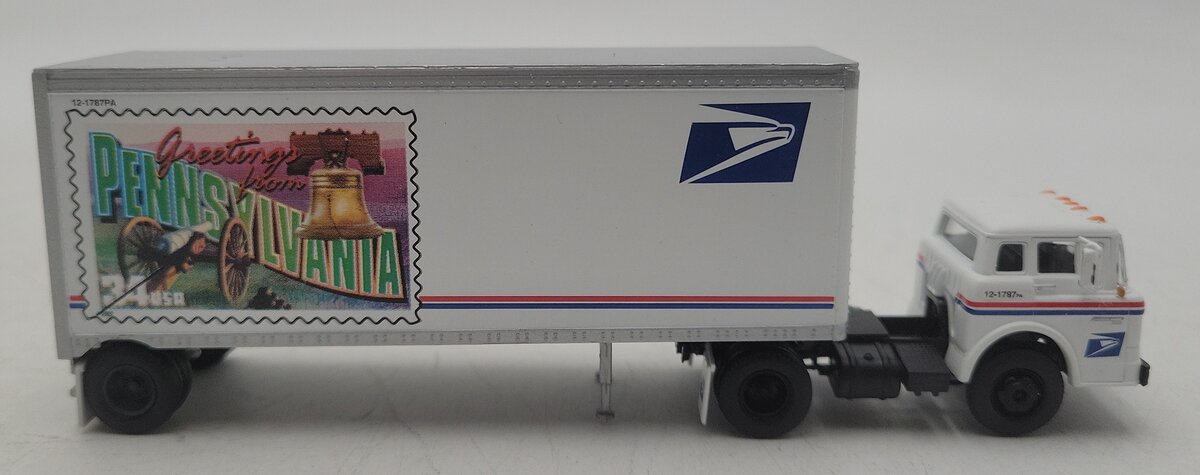 Athearn HO Scale USPS Truck and Trailer - Pennsylvania EX