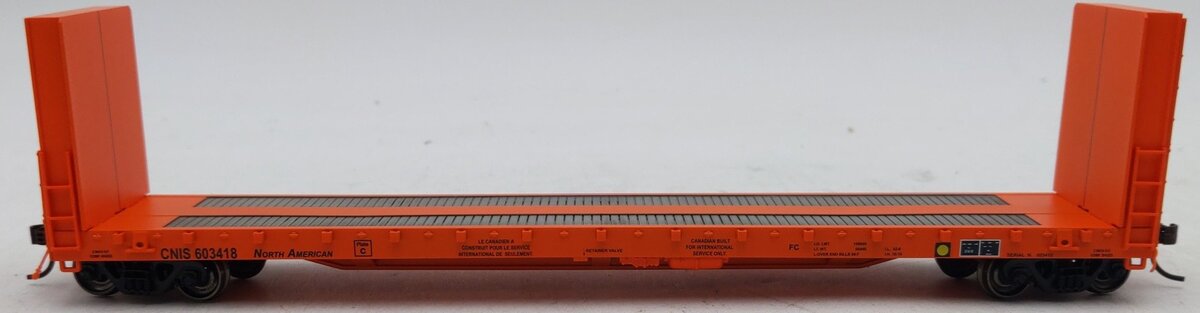 True Line Trains 302010 HO Scale Canadian Nation Flatcar w/ Bulkheads #603418 LN/Box