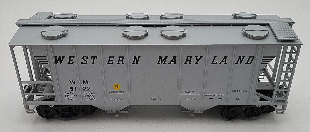 Weaver 2131 O Scale Western Maryland 2-Bay Covered Hopper #5122 (2-Rail) VG/Box