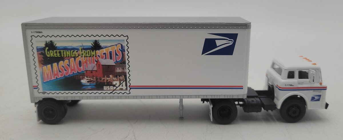 Athearn 93421 1:87 USPS Ford C Tractor & Massachusetts Pup Trailer EX