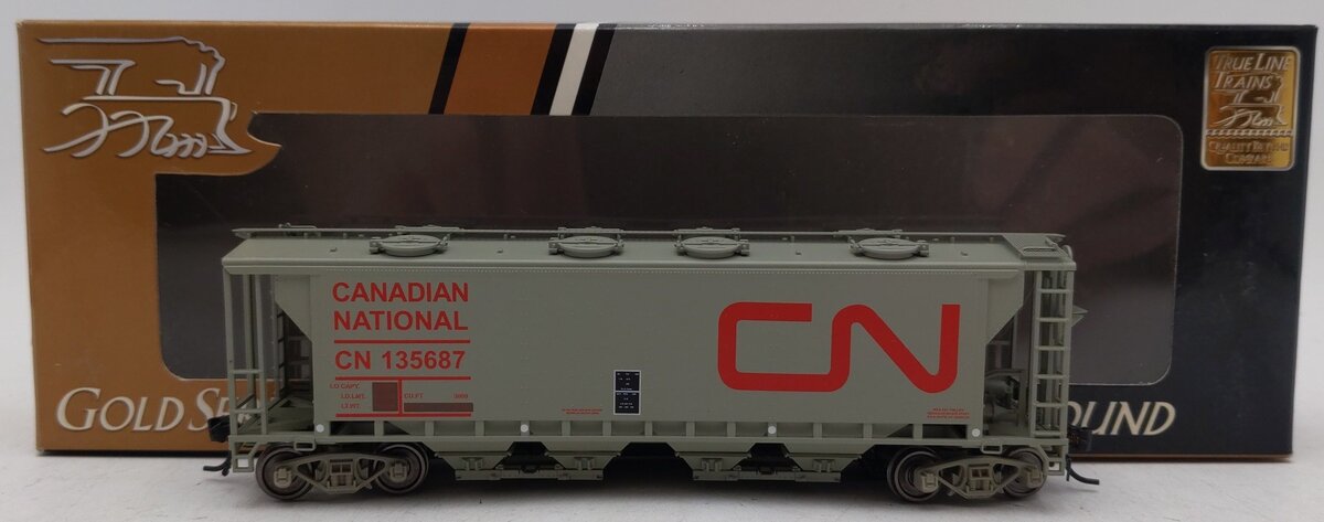 True Line Trains 300327 HO Scale Canadian National 4-Bay Covered Hopper #135687 LN/Box