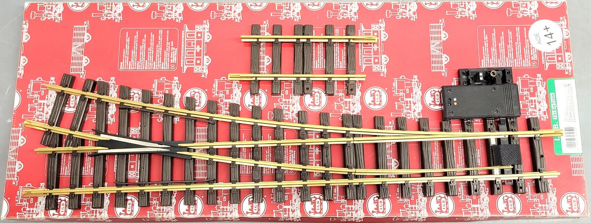 LGB 18050 G R5 15° Right Hand Manual Switch Turnout EX/Box