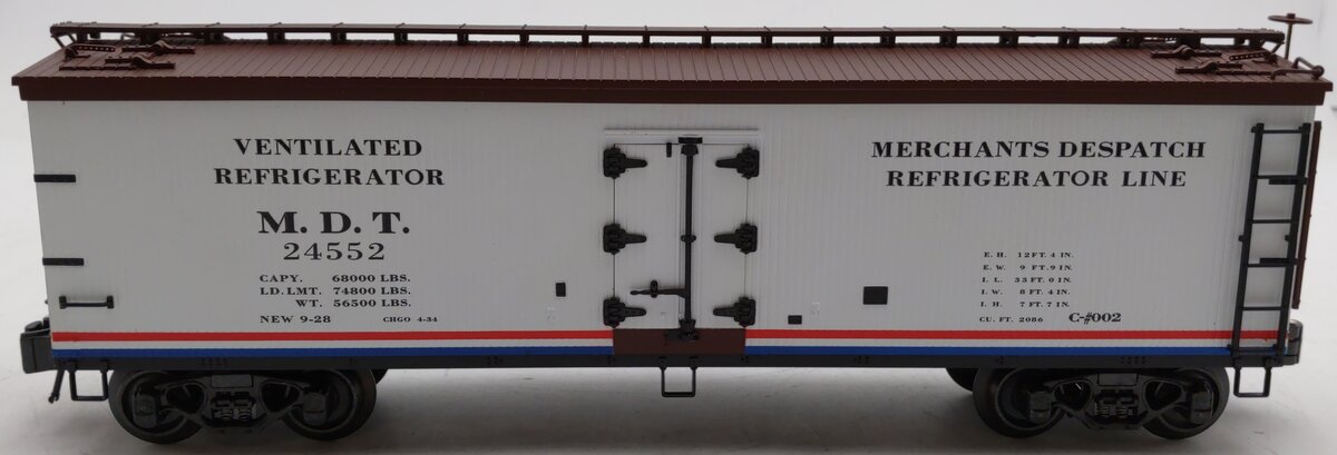 K-Line K742-80333 O Gauge Merchants Despatch Refrigerator Car #24552 LN/Box