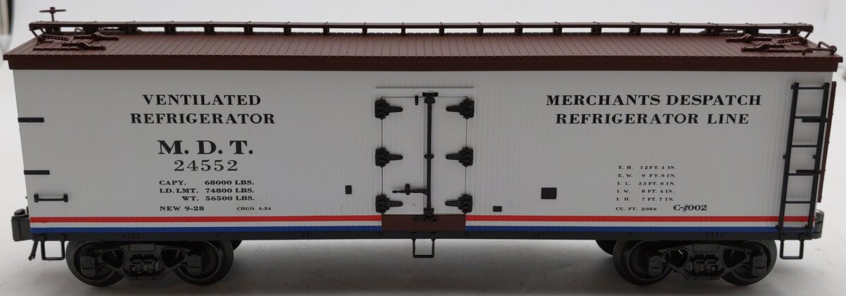 K-Line K742-80333 O Gauge Merchants Despatch Refrigerator Car #24552 LN/Box