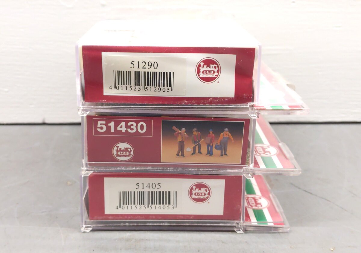 LGB G Scale Assorted Figurine Sets: 51290, 51430, 51405 [3] LN