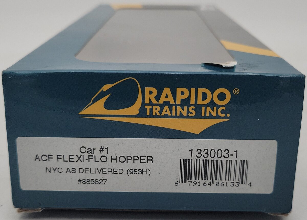 Rapido Trains 133003-1 HO New York Central Flexi-Flo Hopper #885827 EX/Box