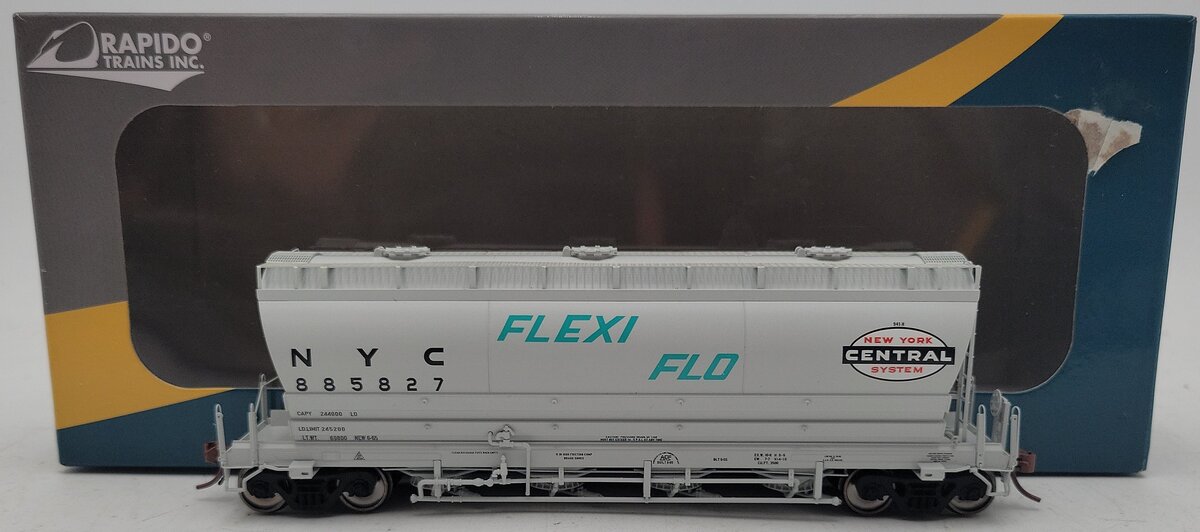 Rapido Trains 133003-1 HO New York Central Flexi-Flo Hopper #885827 EX/Box