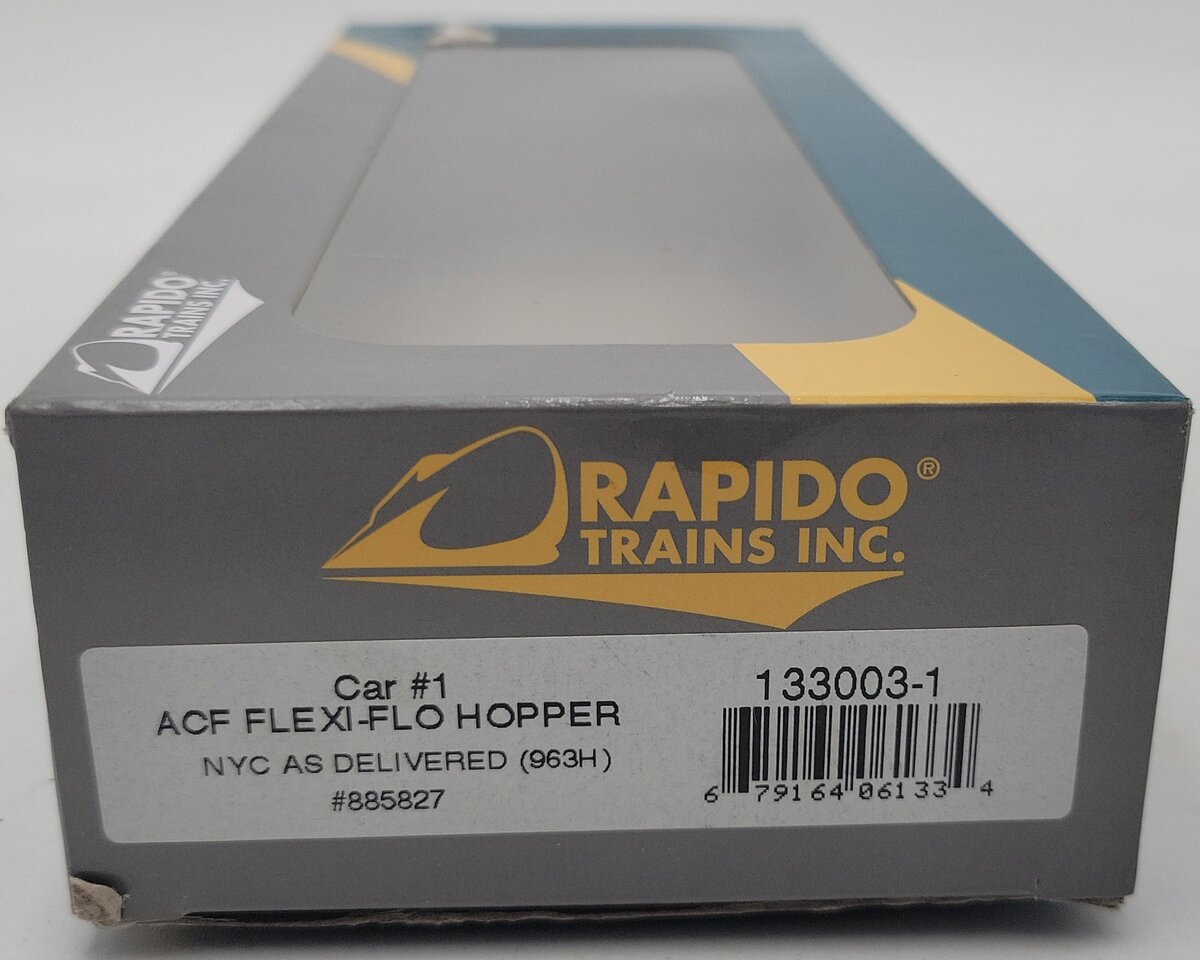 Rapido Trains 133003-1 HO New York Central Flexi-Flo Hopper #885827 EX/Box