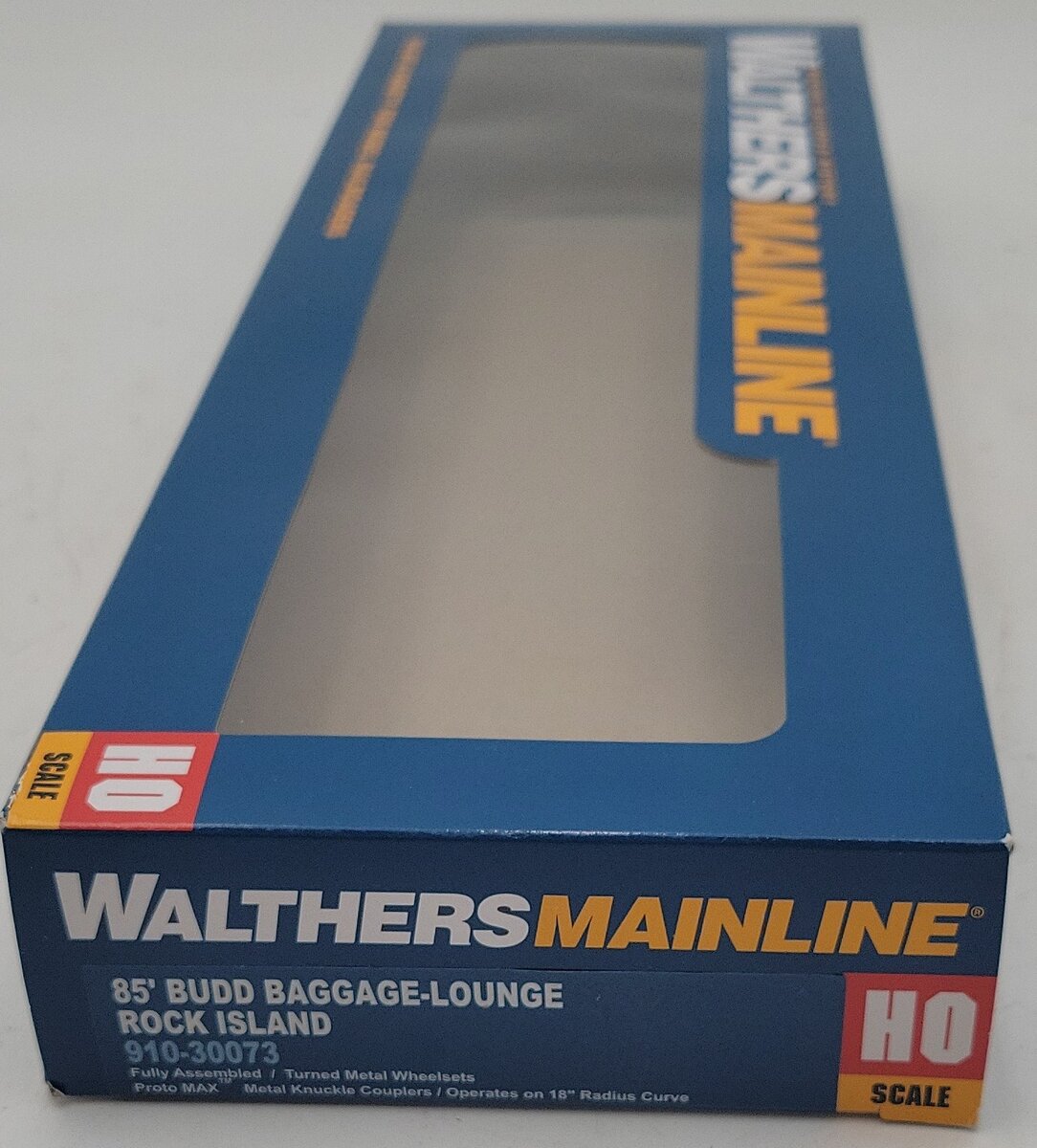 Walthers 910-30073 HO Rock Island 85' Budd Baggage-Lounge Ready to Run-Custom EX/Box