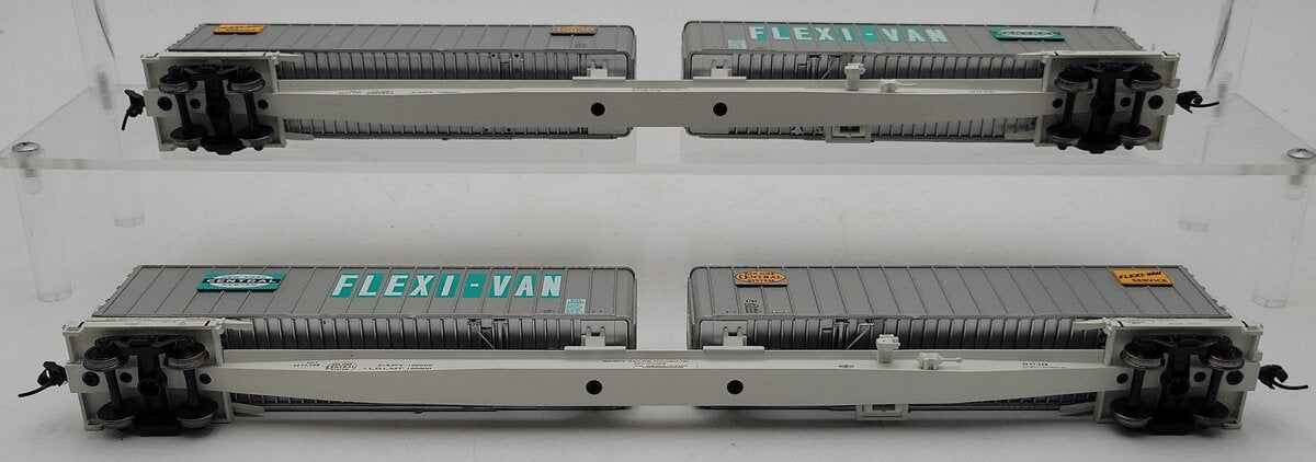Walthers 932-23921 HO NYC Gold Line Flexi-Van Flatcar w/Two Trailers (Set of 2) VG