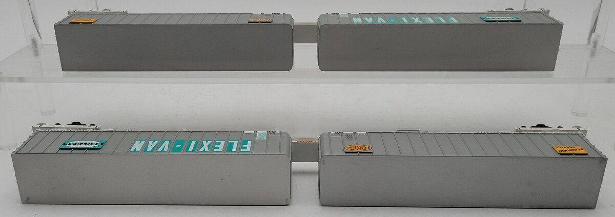 Walthers 932-23921 HO NYC Gold Line Flexi-Van Flatcar w/Two Trailers (Set of 2) VG