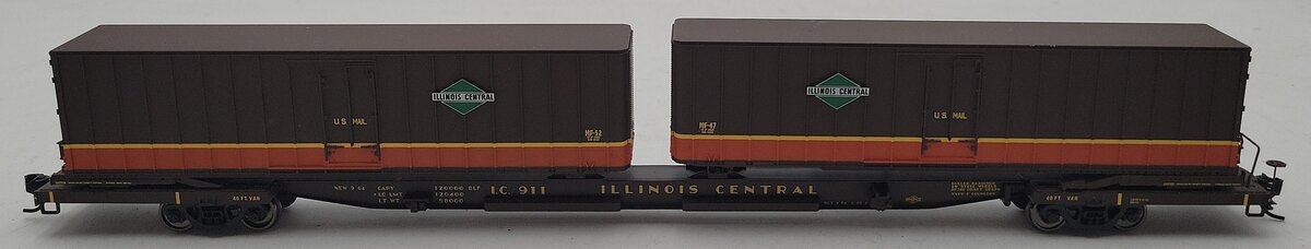 Walthers 932-41054 IC Mark IV Flexi-Van Flatcar w/Two Trailers #911 VG