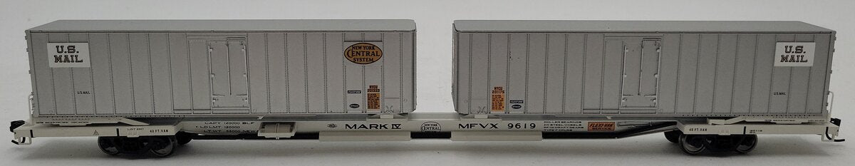 Walthers 932-41063 MDT Mark IV Flexi-Van Flatcar w/Two Trailers #9619 VG