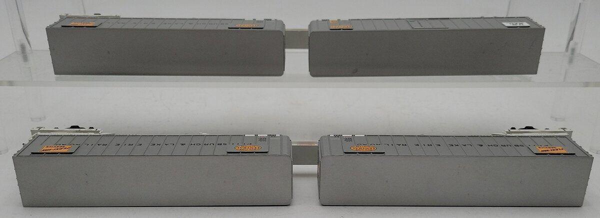 Walthers 932-240853 HO P&LE Gold Mark III Flexi-Van Flat w/Trailers (Set of 2) VG