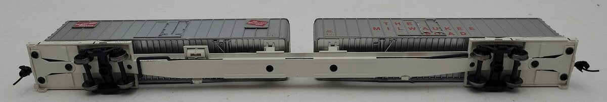 Walthers 932-41065 HO NYC Flexi-Van Flatcar w/ 2 Trailers #9697 VG